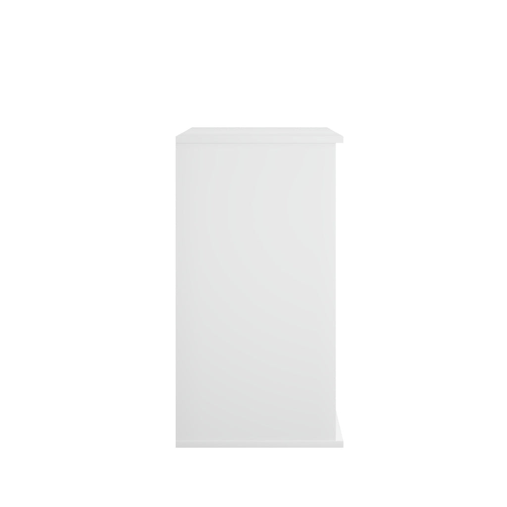 Kitchen Storage Cabinet With Double Doors, Adjustable Shelves, Sideboard Buffet For Dining Room - White
