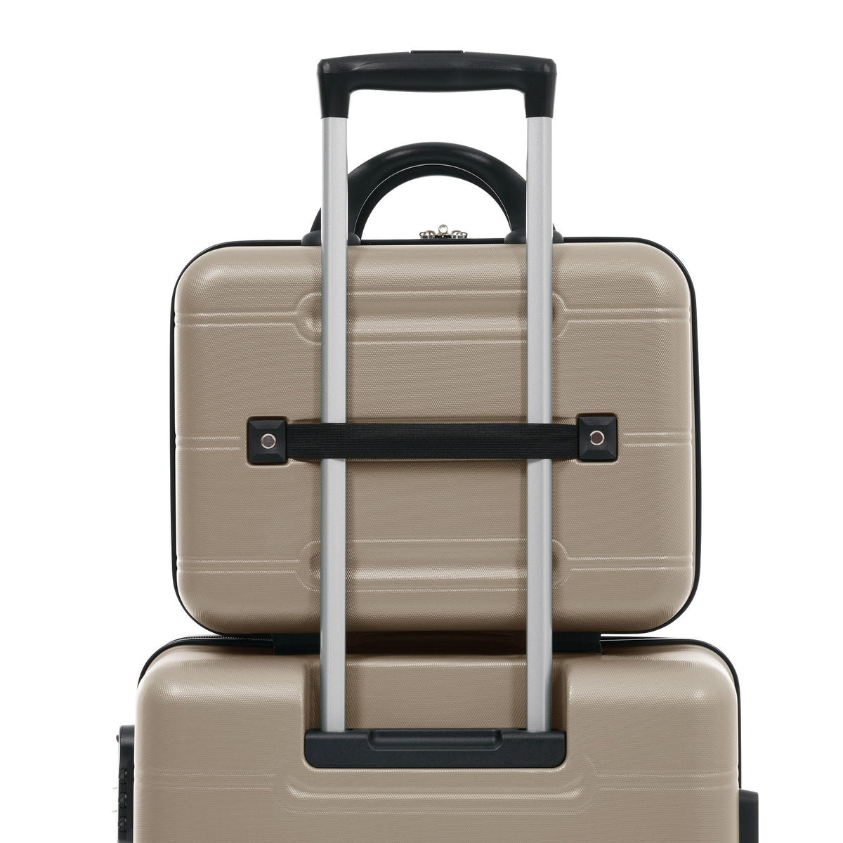 6 Piece Lightweight Hardshell Luggage Set With Double Spinner Wheels, Password Lock
