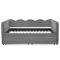 Gingham Daybed & USB Charging Port, Wave-Shaped Design