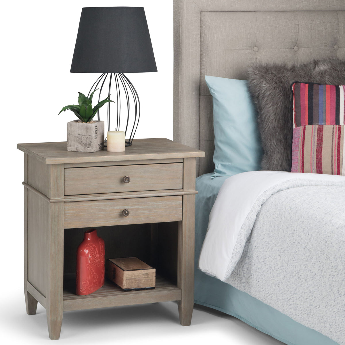 Carlton - Bedside Table - Light Brown