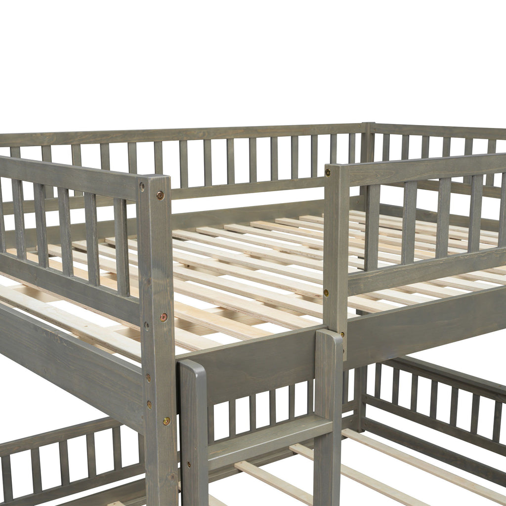 Bunk Bed With Ladder And Guardrails