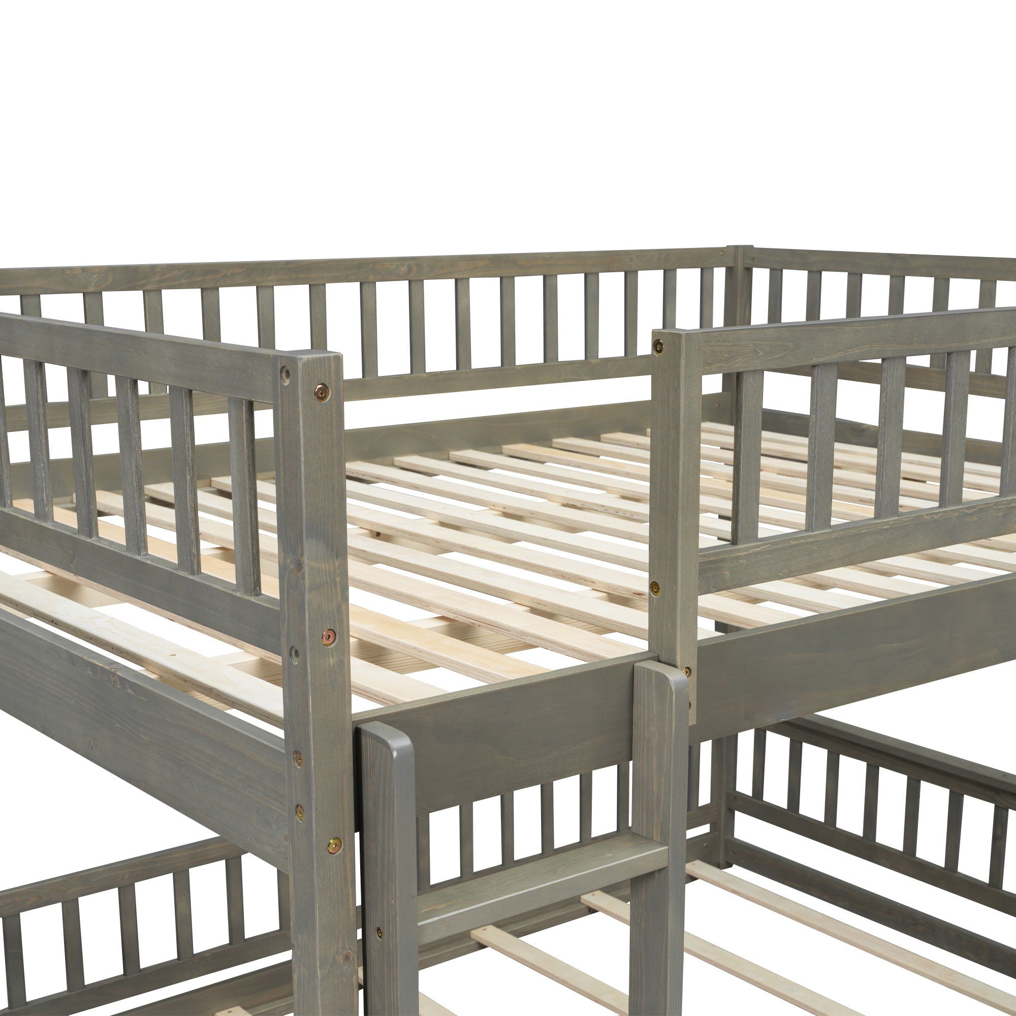 Bunk Bed With Ladder And Guardrails