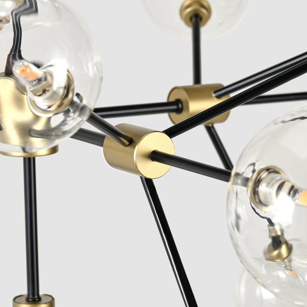 Phoenix - Chandelier - Black / Gold
