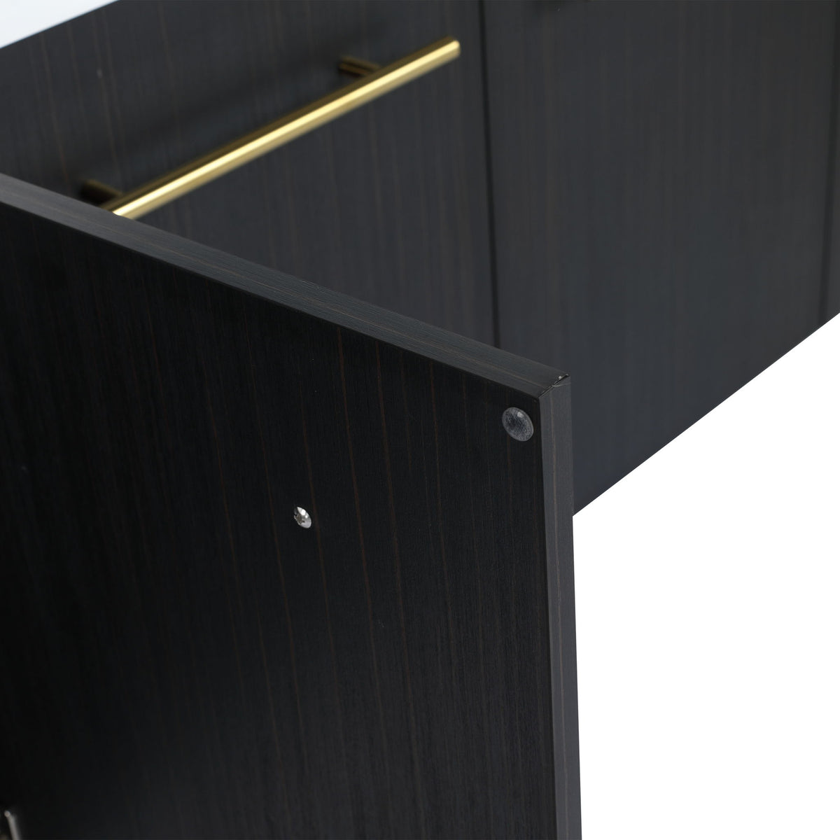 Modern Wall Mounted Bathroom Vanity With Left Sink And Storage Rack