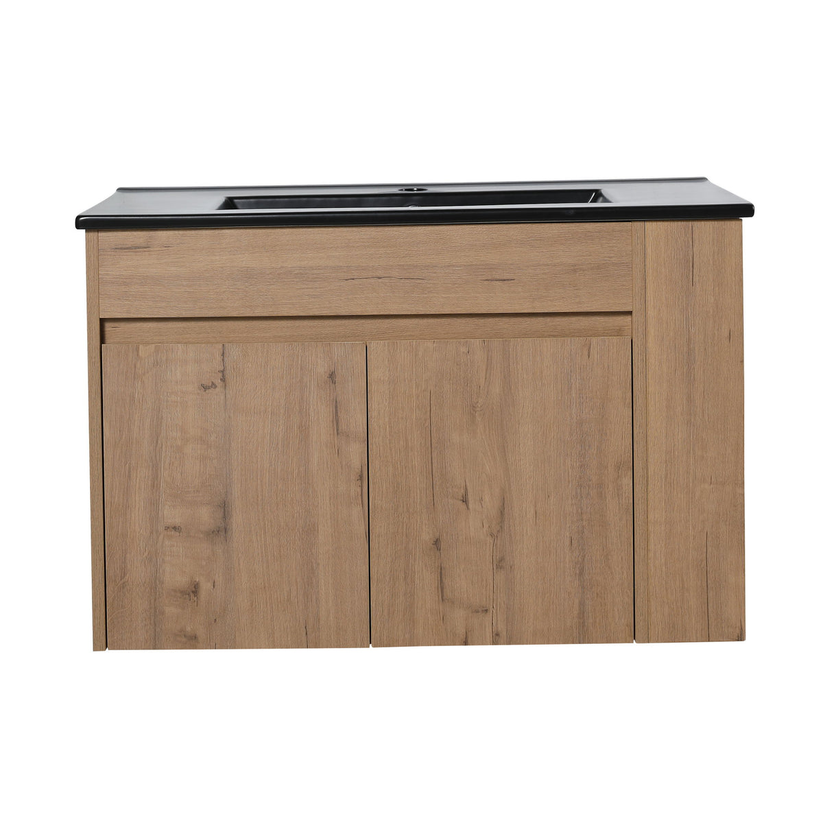 Wall Mounted Bathroom Vanity With Basin And Adjustable Open Shelf