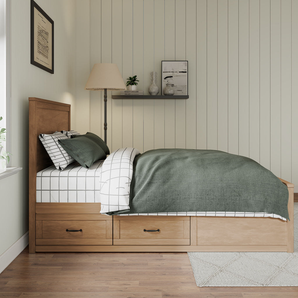 Modern Storage Platform Bed Frame With 6 Drawers