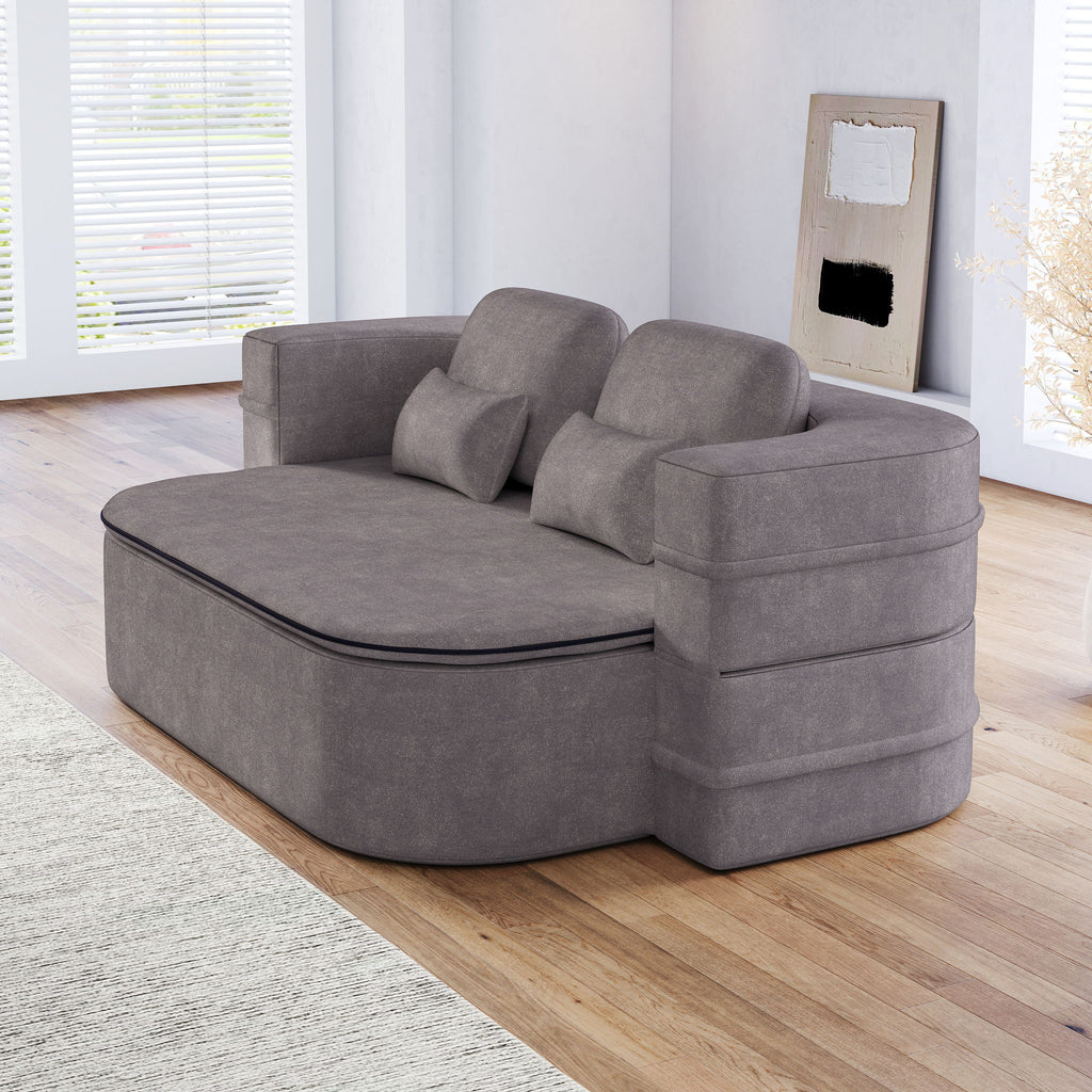 2 In 1 Foldable Sofa Bed With Multi Functional Blanket, Floor Lounge Sofa