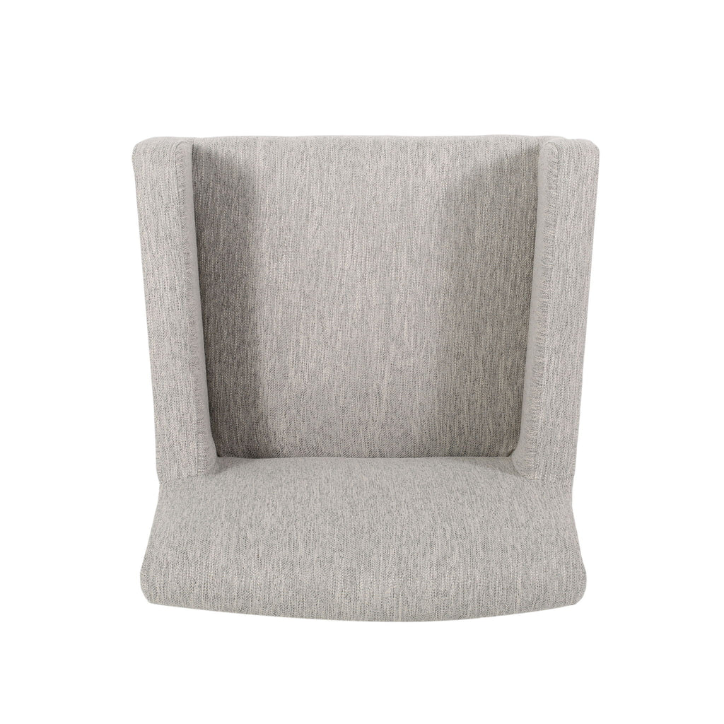 Charmed Upholstered Counter Stool With H Frame Base And Round Arms