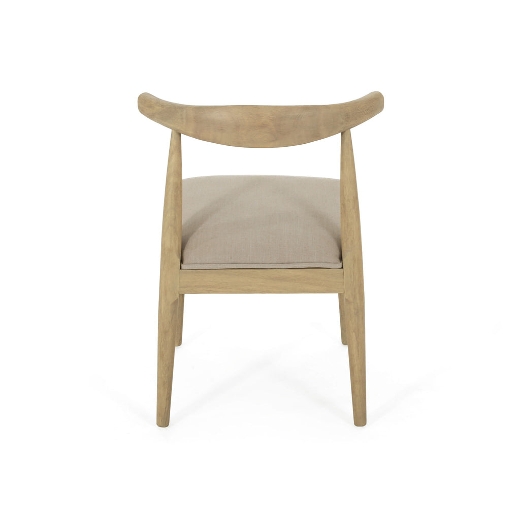 Mid Century Modern Dining Chair Set With Upholstered Seating
