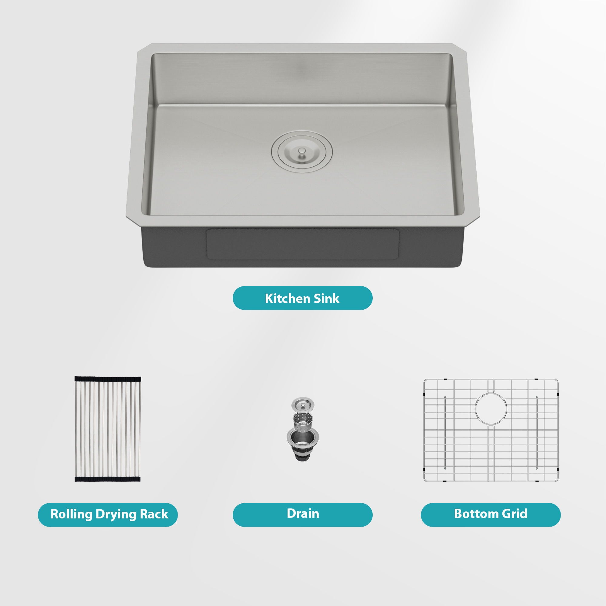 Undermount Sink, Low Depth Single Bowl