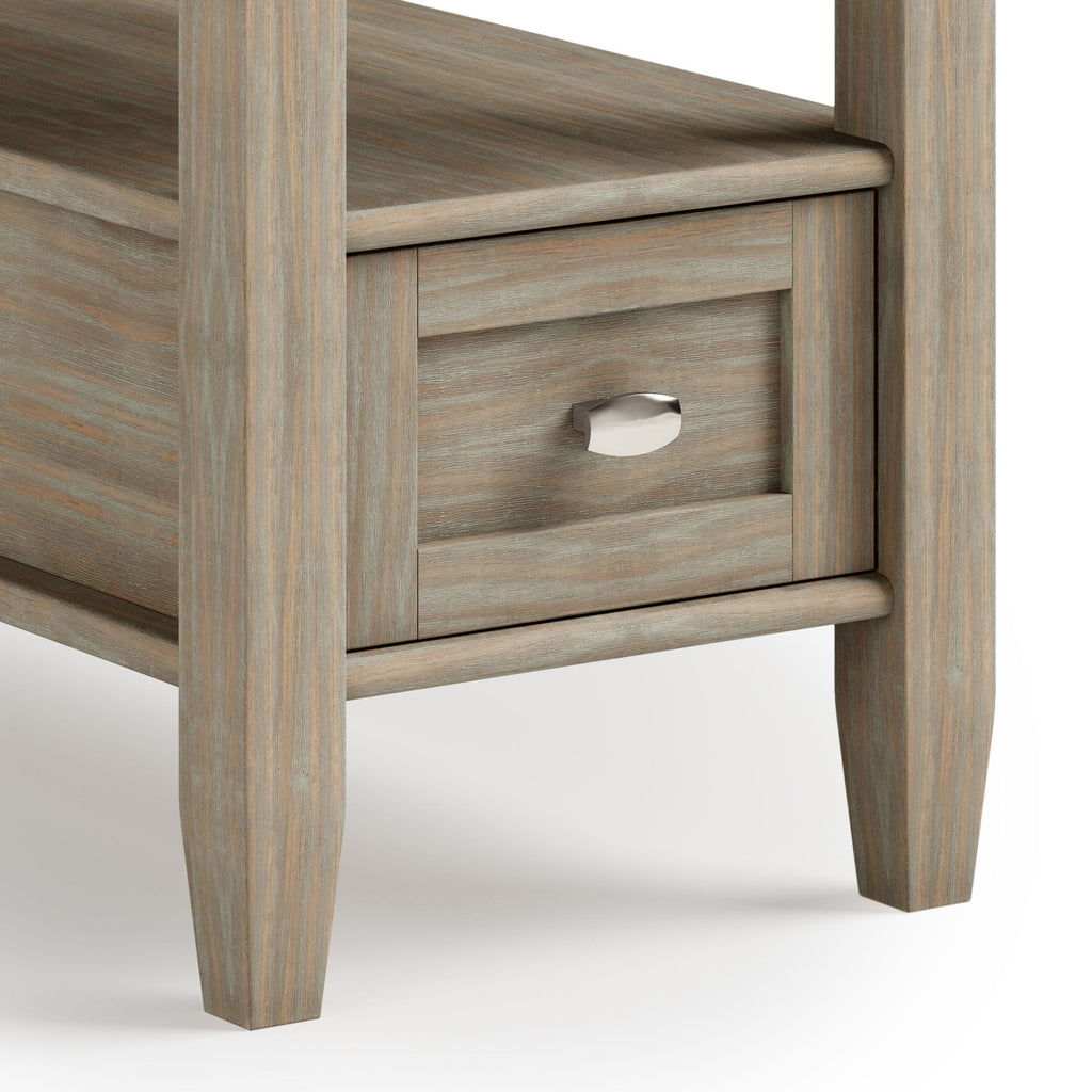 Warm Shaker - Narrow Side Table - Light Brown