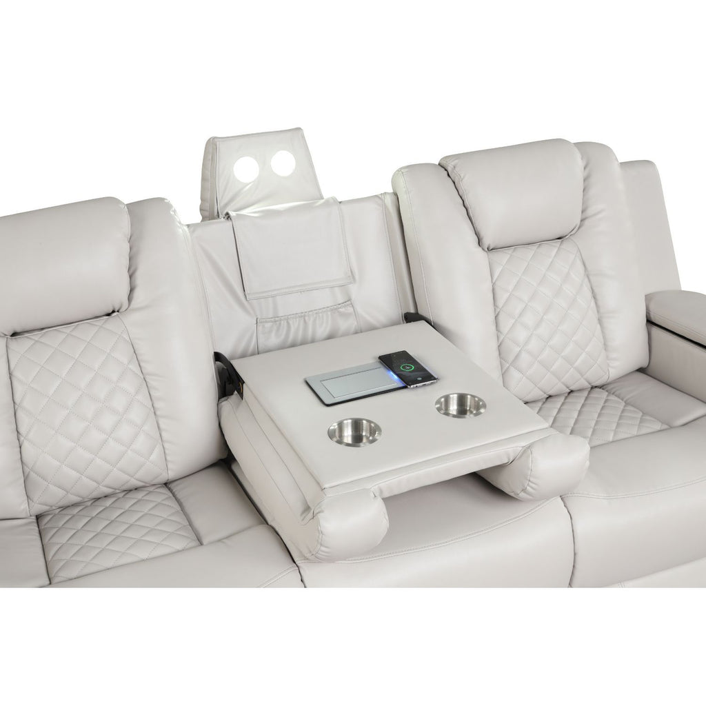 Benz - LED & Power Recliner With Adjustable Headrests And Ambient LED Lighting