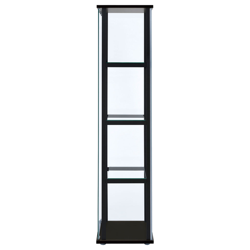 Serena - 4 Shelf Curio Cabinet - Black