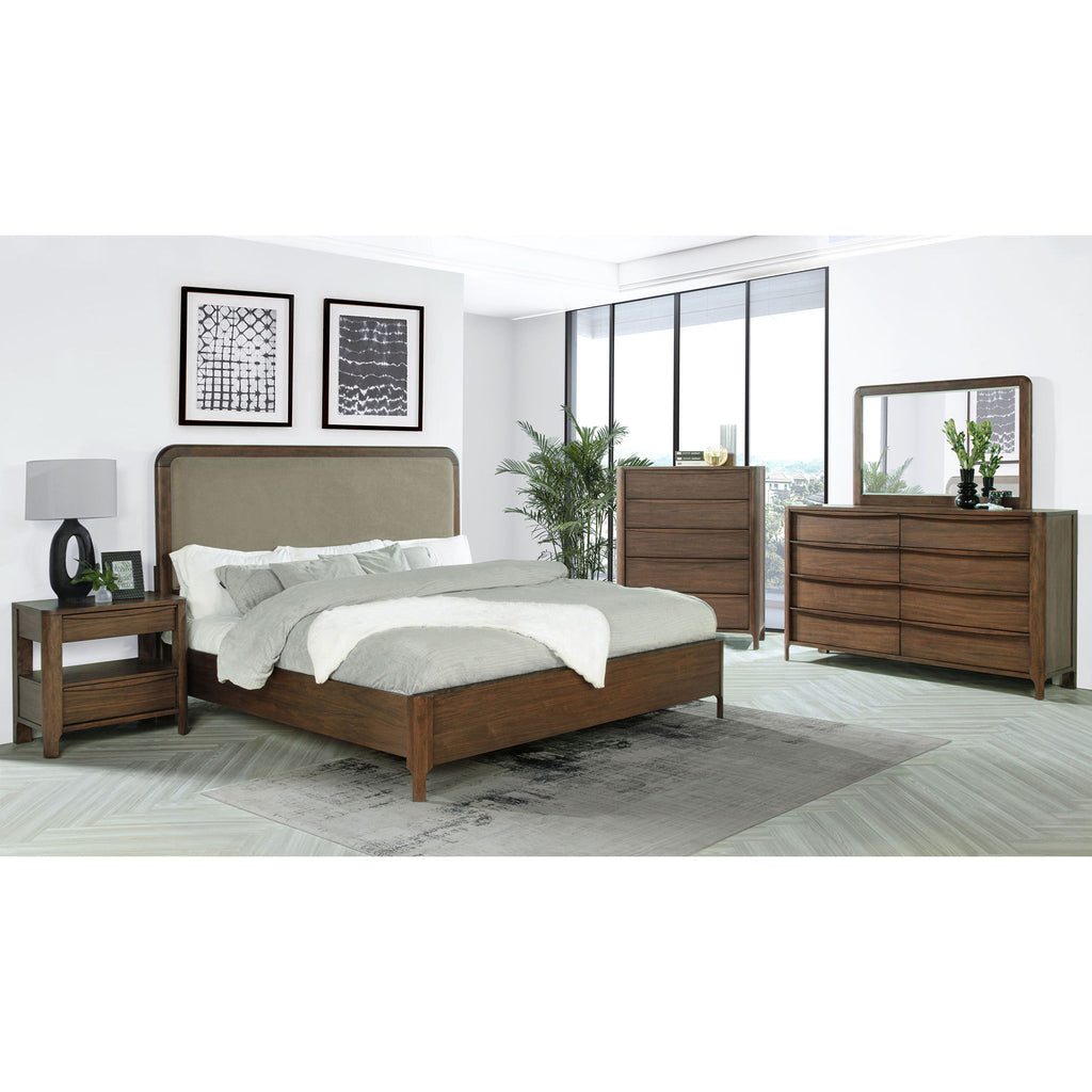 Eastern King Panel Bed - Walnut
