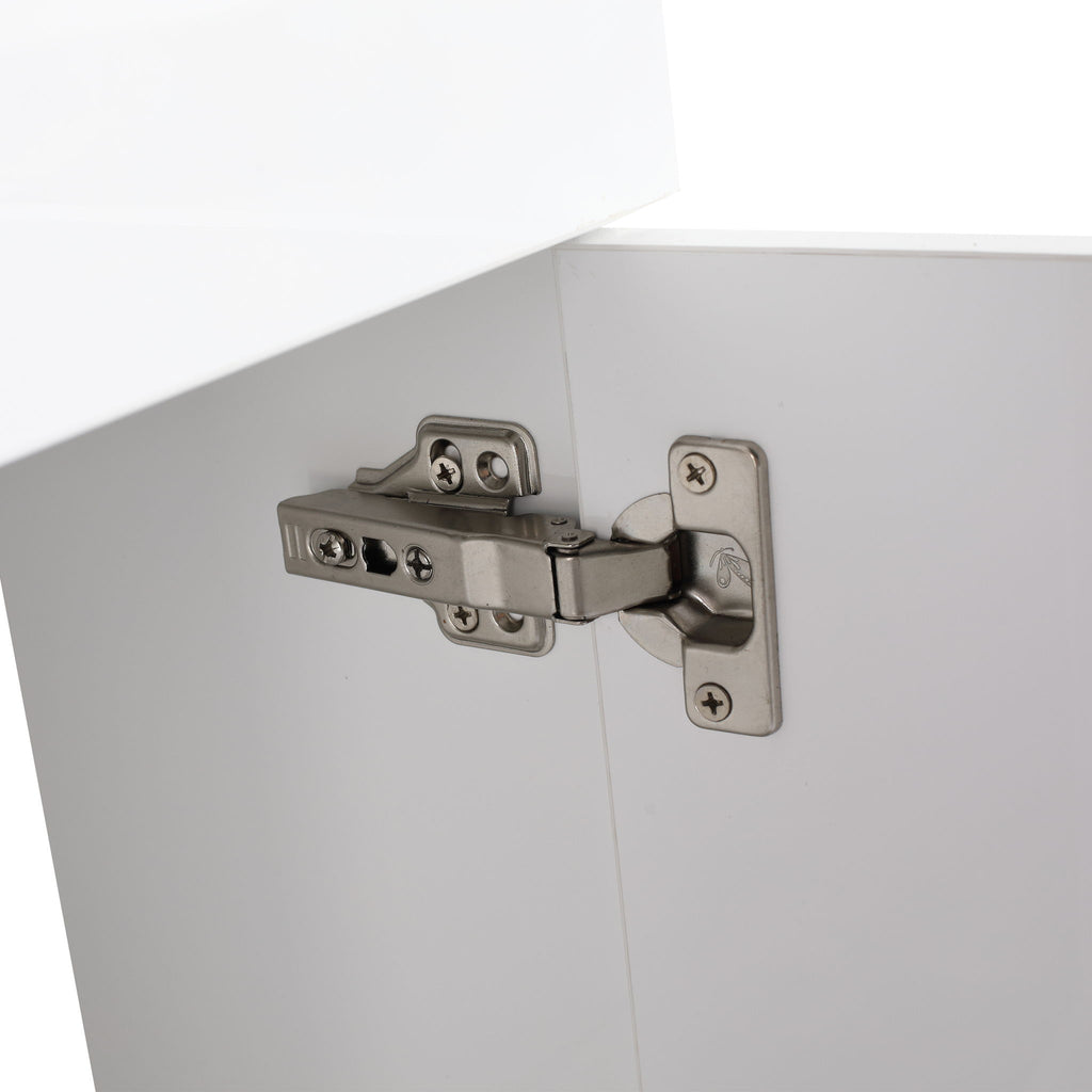 Wall Mounted Bathroom Vanity With Sink And Storage Rack, Soft Close Doors