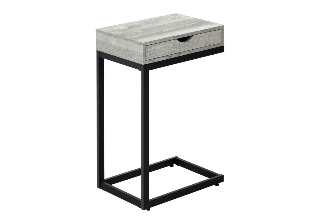 Accent Table, C - Shaped Stylish Modern - Gray