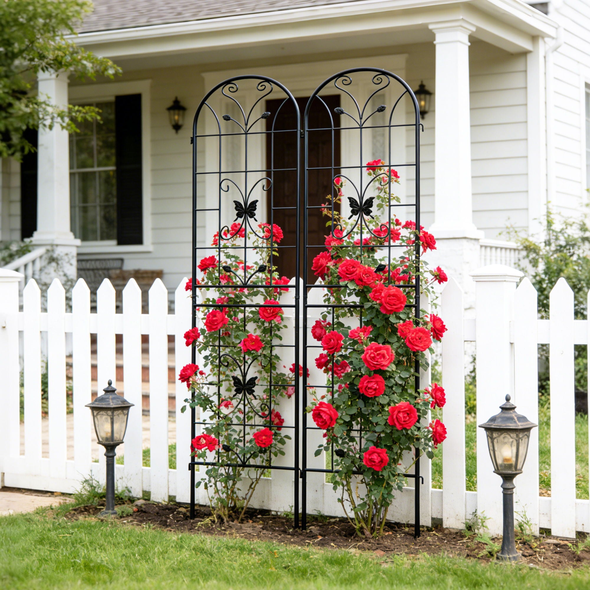 Garden Metal Trellis Rustproof Trellis For Climbing Plants Outdoor Flower Support