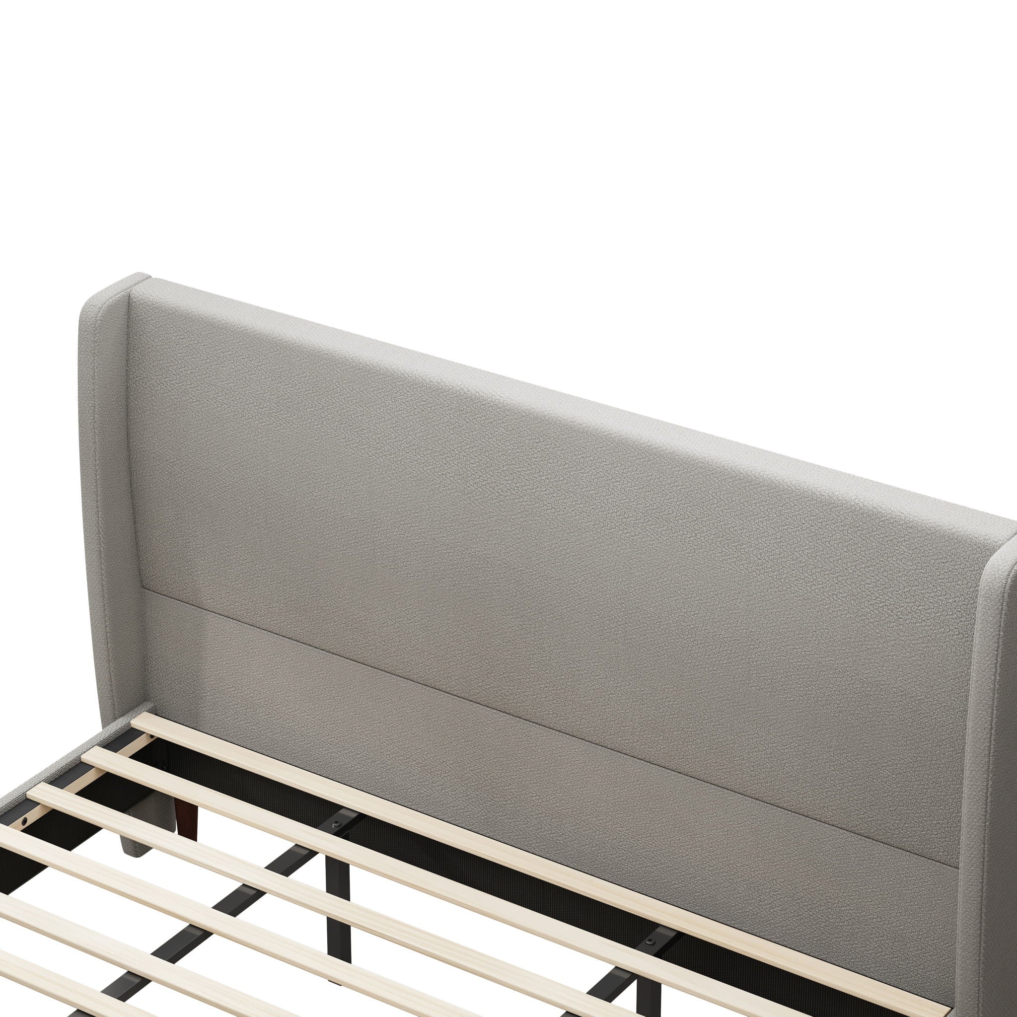 Upholstered Bed & High Headboard Design