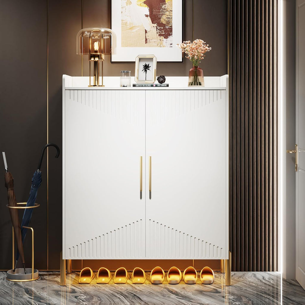 6 Tier Entryway Shoe Cabinet With Doors