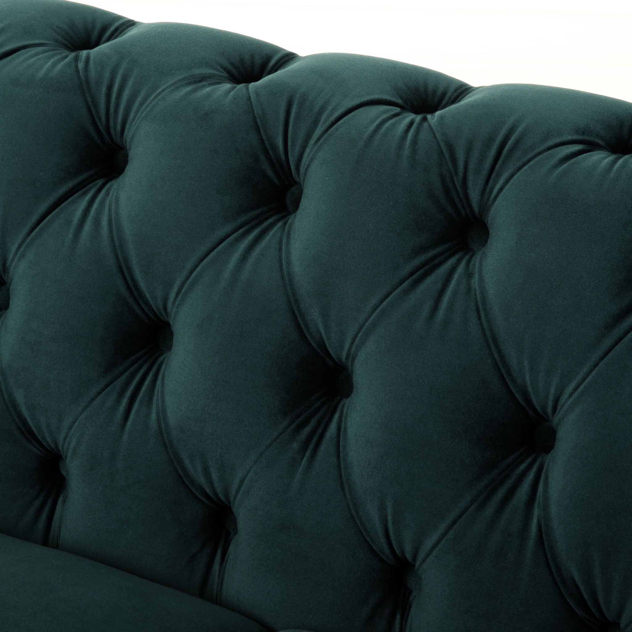 Chesterfield Loveseat Sofa, 2 Person Rolled Arm Upholstered Couch