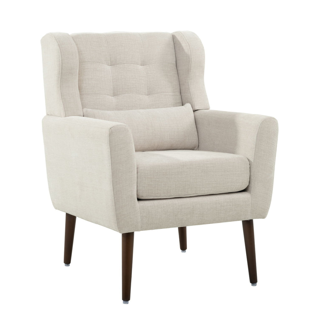 Modern Accent Chair Upholstered Foam Filled Living Room Chairs Comfy Reading Chair Mid-Century Modern Chair With Fabric Lounge Arm Chairs Armchair For Living Room Bedroom