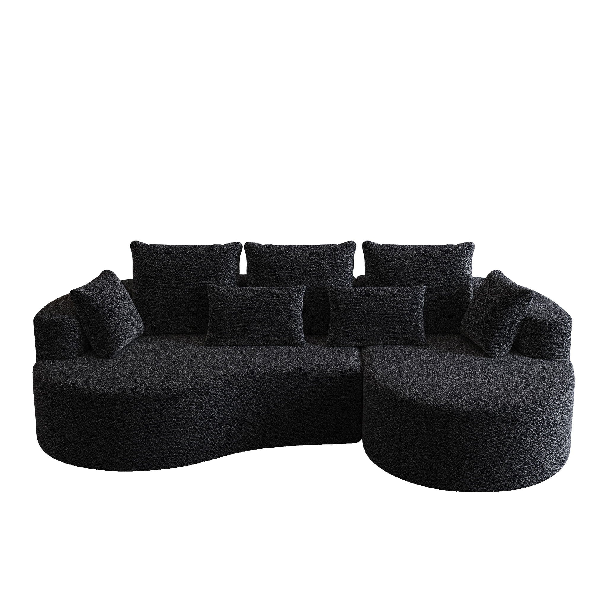Curved Oversized Sectional Sofa With Extra Deep Seat