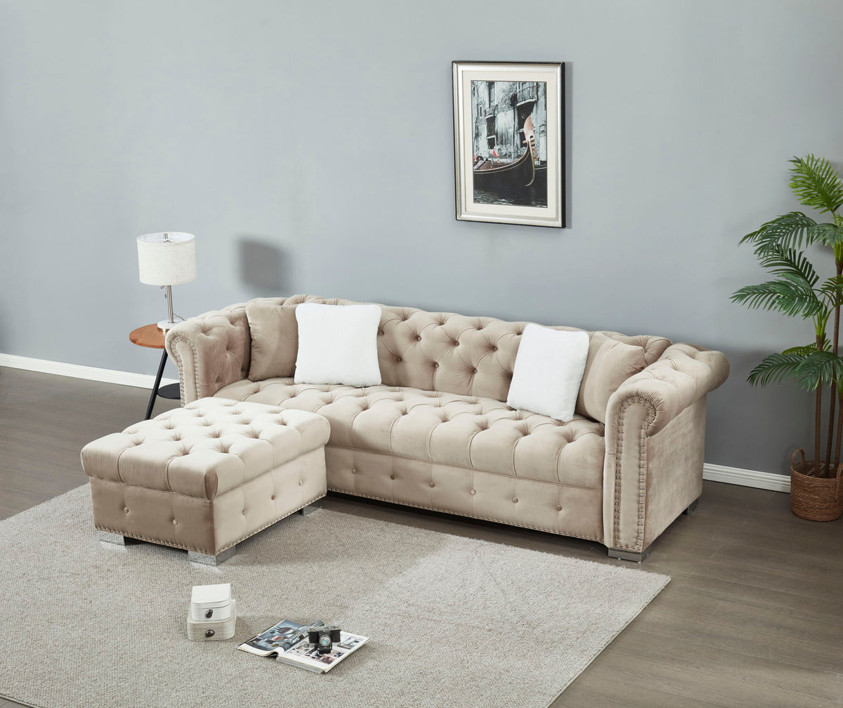 4 Seater Oversized L Shaped Reversible Sectional Sofa