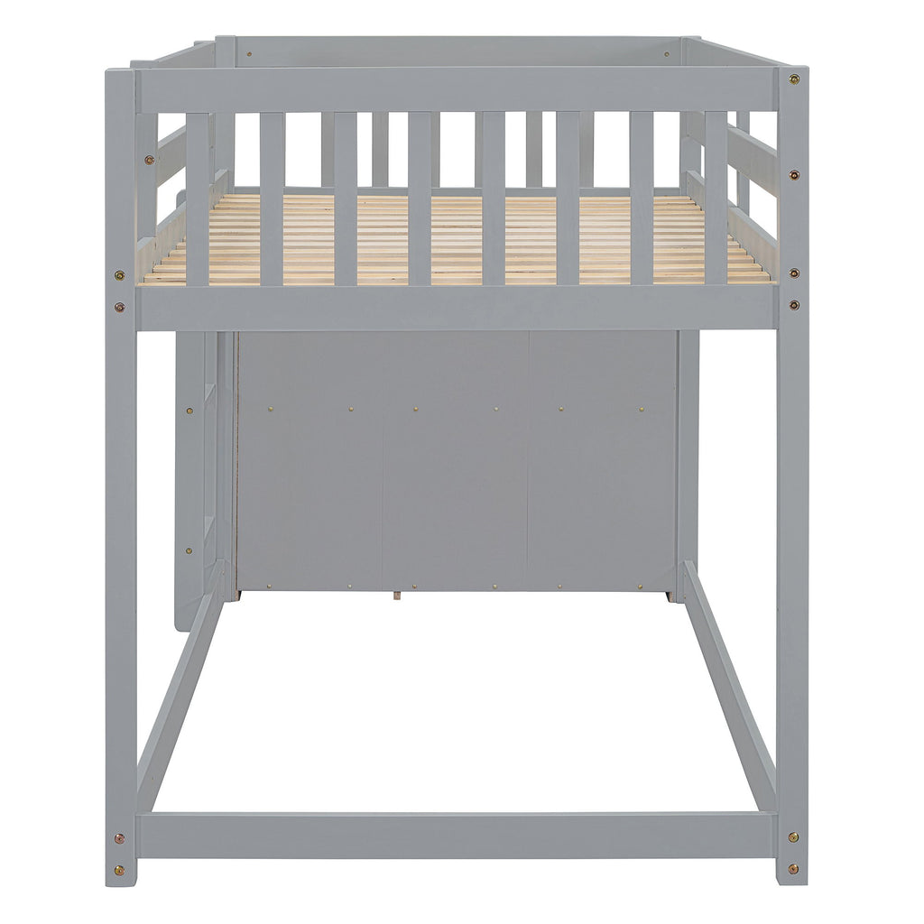 Bunk Bed With 4 Drawers And 3 Shelves