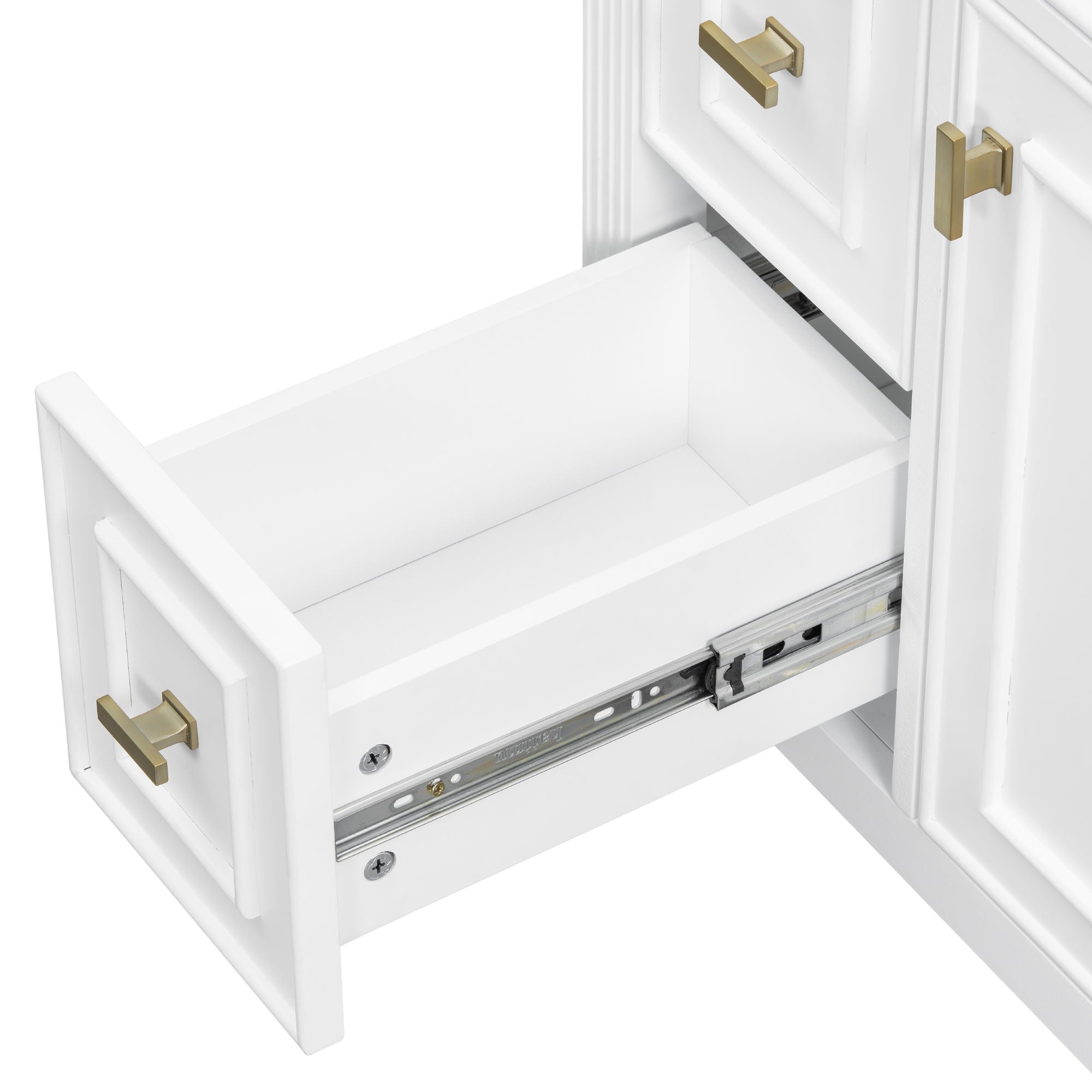 Bathroom Vanity With Sink, Flip Drawer, 2 Drawers, Adjustable Shelf
