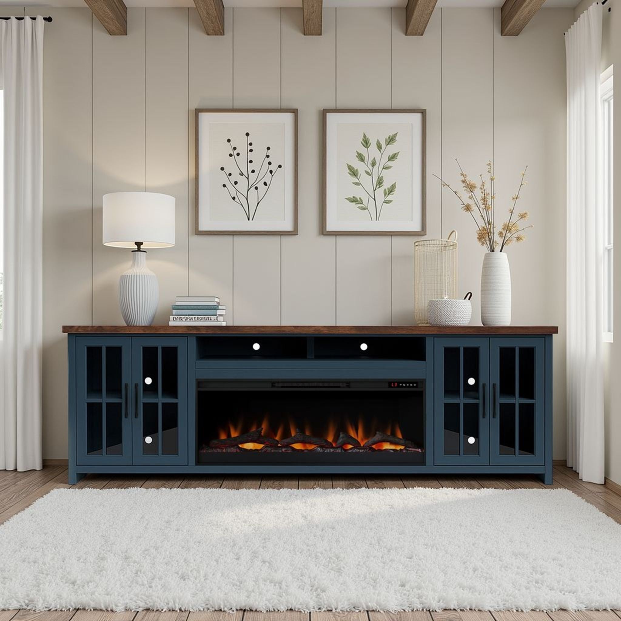Nantucket - Fireplace TV Stand Console