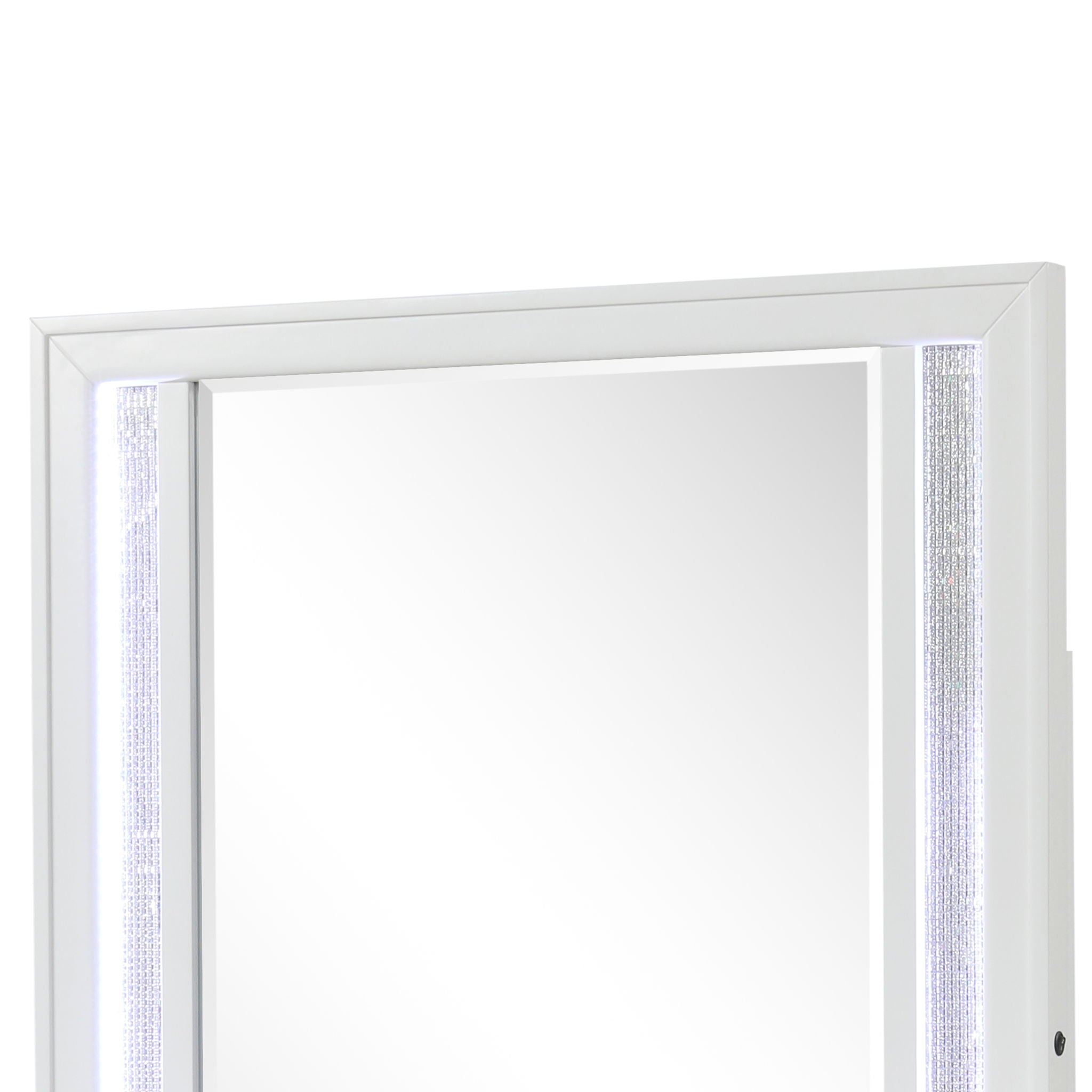 Abigale - Mirror For Dresser Top Made With LED (Includes Only Mirror) - White