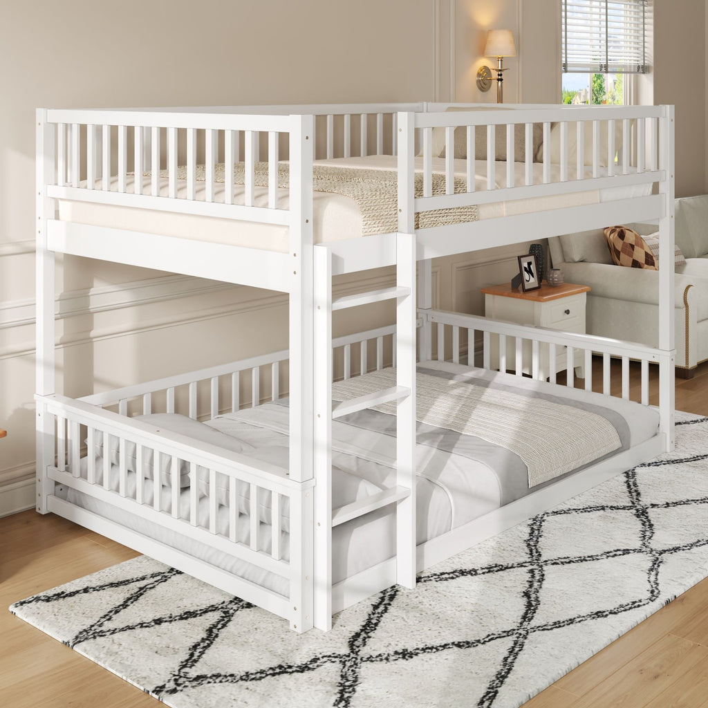 Bunk Bed With Ladder And Guardrails