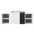 Wall Mounted Bathroom Vanity With Sink, Cabinet & Half Door