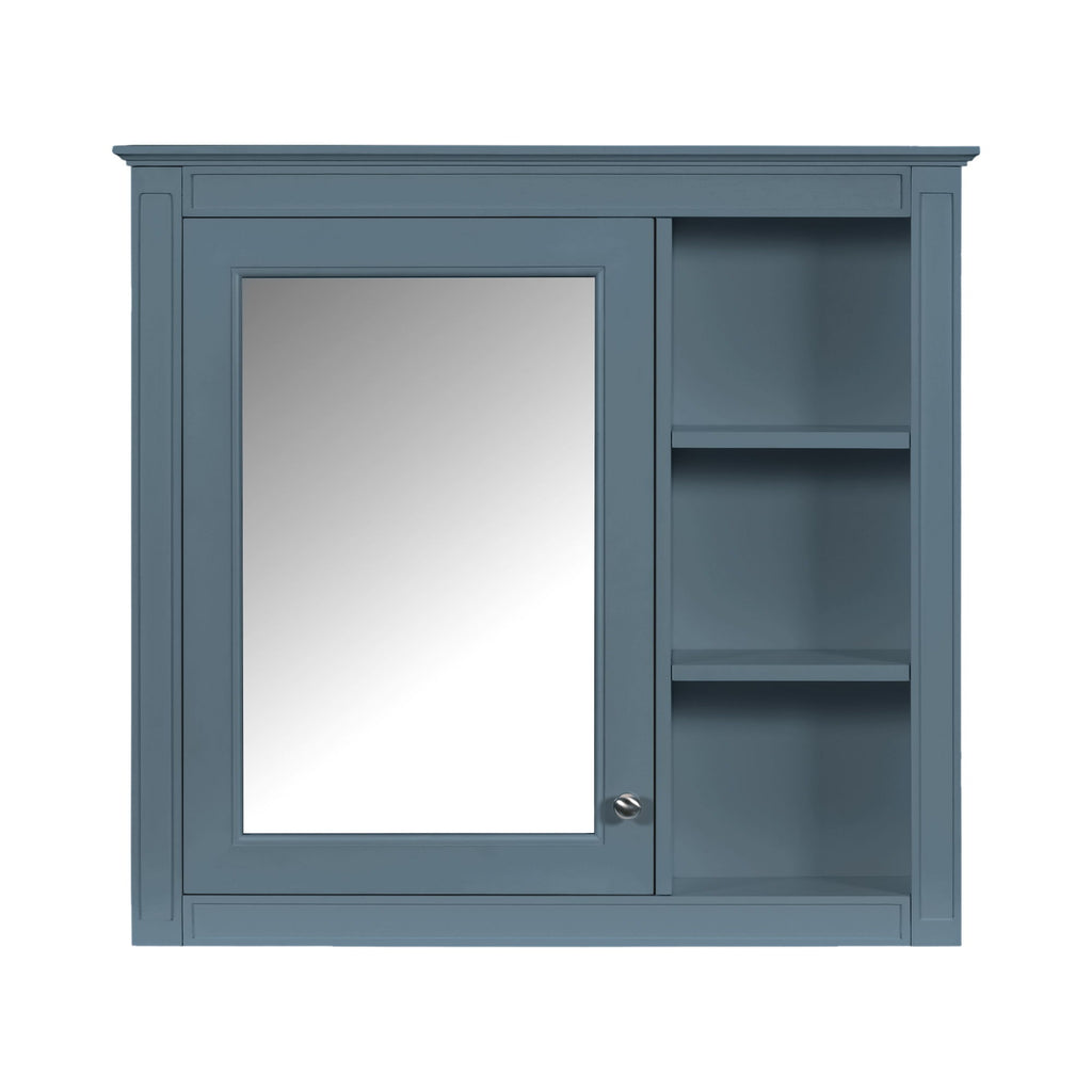 Bathroom Vanity With Medicine Cabinet, Royal Mirror Cabinet, Modern Bathroom Storage Cabinet With 2 Soft Closing Doors And 4 Drawers