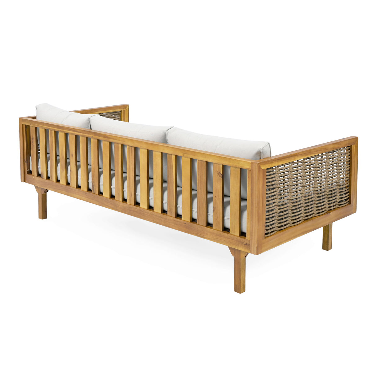 Claremont - 3 Seater Daybed With Rattan Arms - Teak