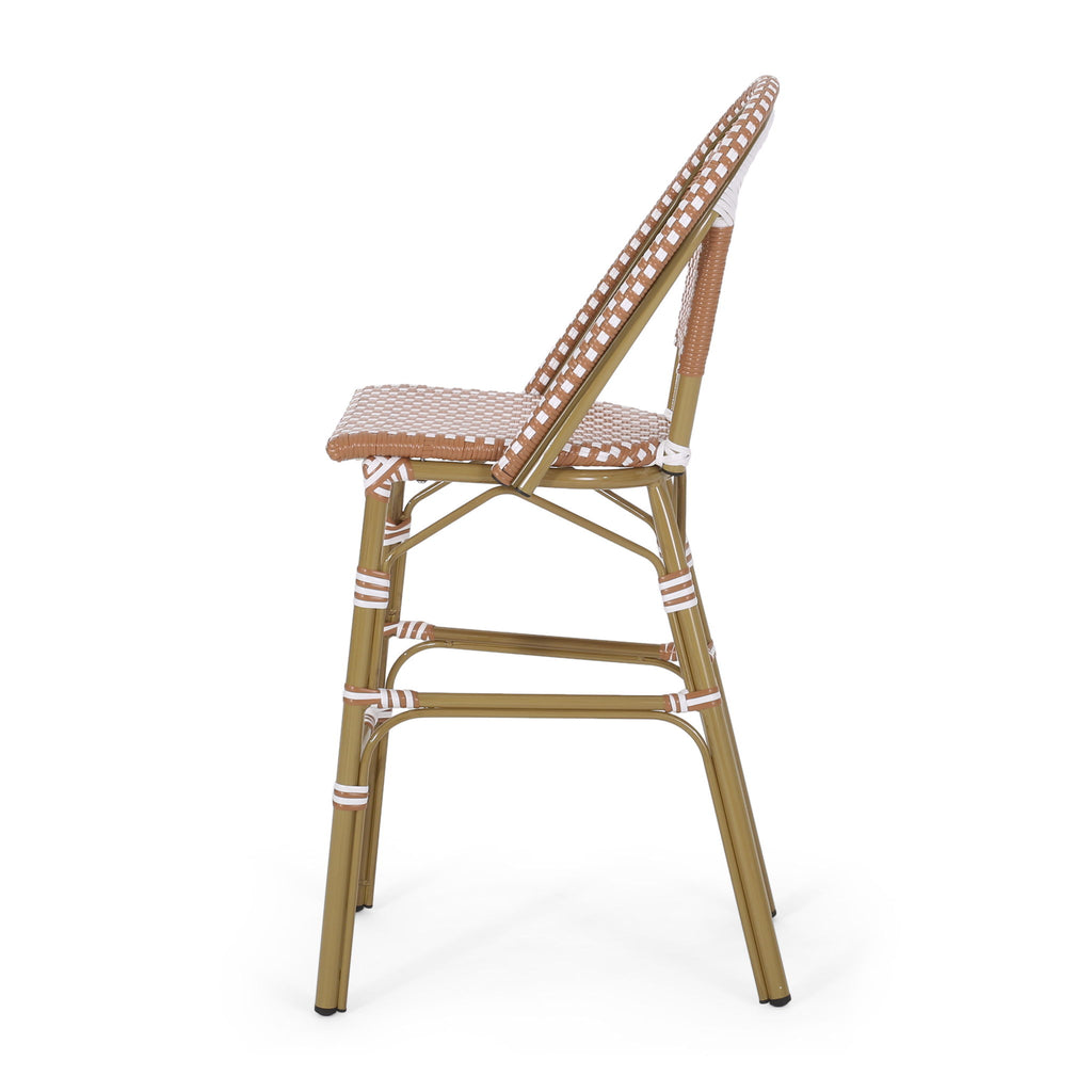 Outdoor Pe Rattan French Barstool Set