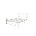 Full With Metal Frame Bed - White