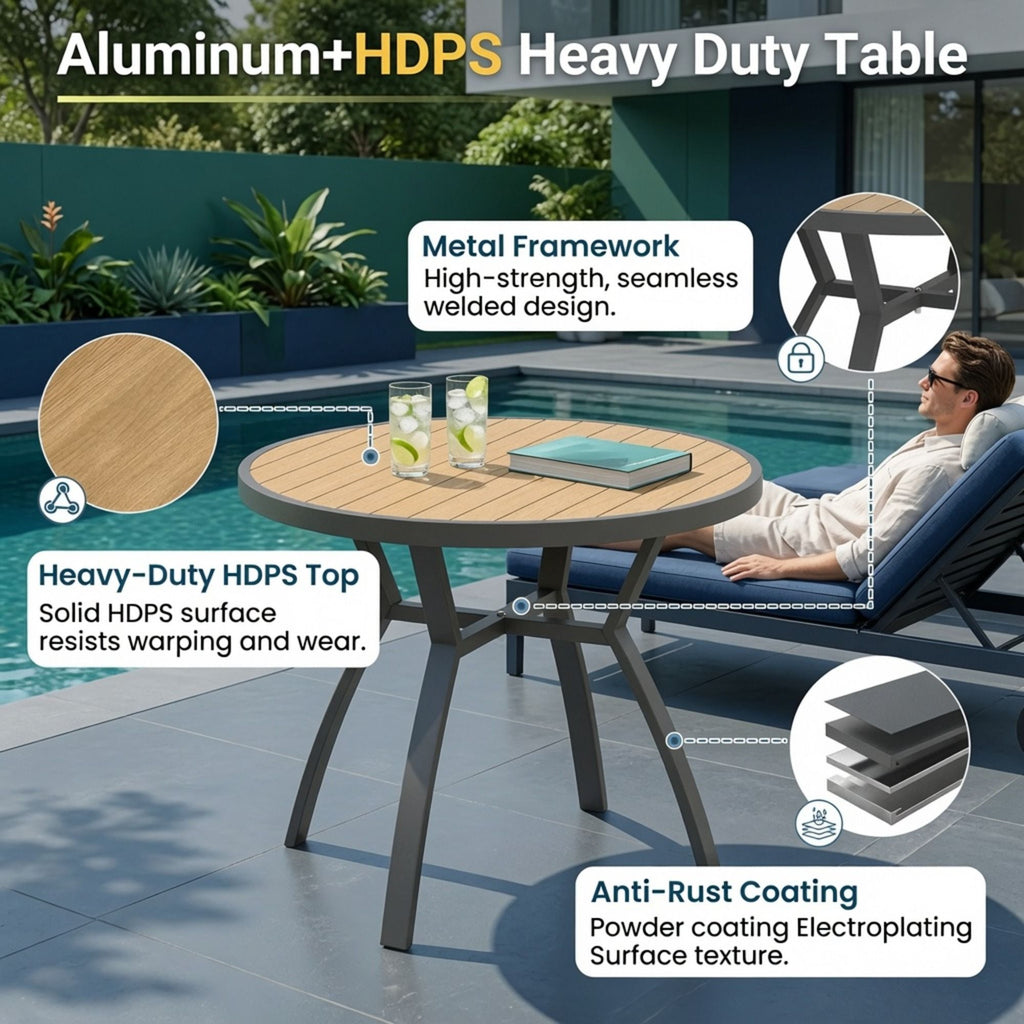 Gray Aluminum Patio Dining Set With Textilene Chairs, 5 Piece All Weather Round Table And 4 Seater For Garden, Deck, Or Porch