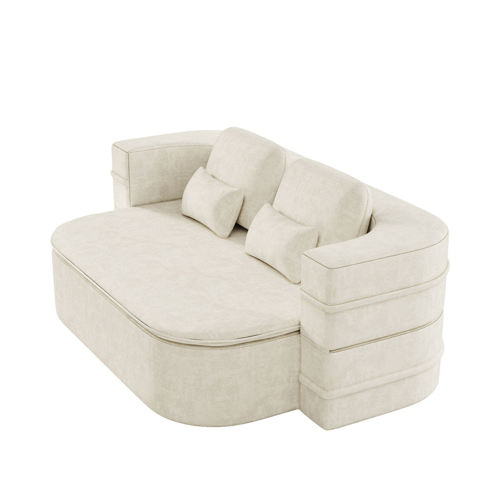 2 In 1 Foldable Sofa Bed With Multi Functional Blanket, Floor Lounge Sofa