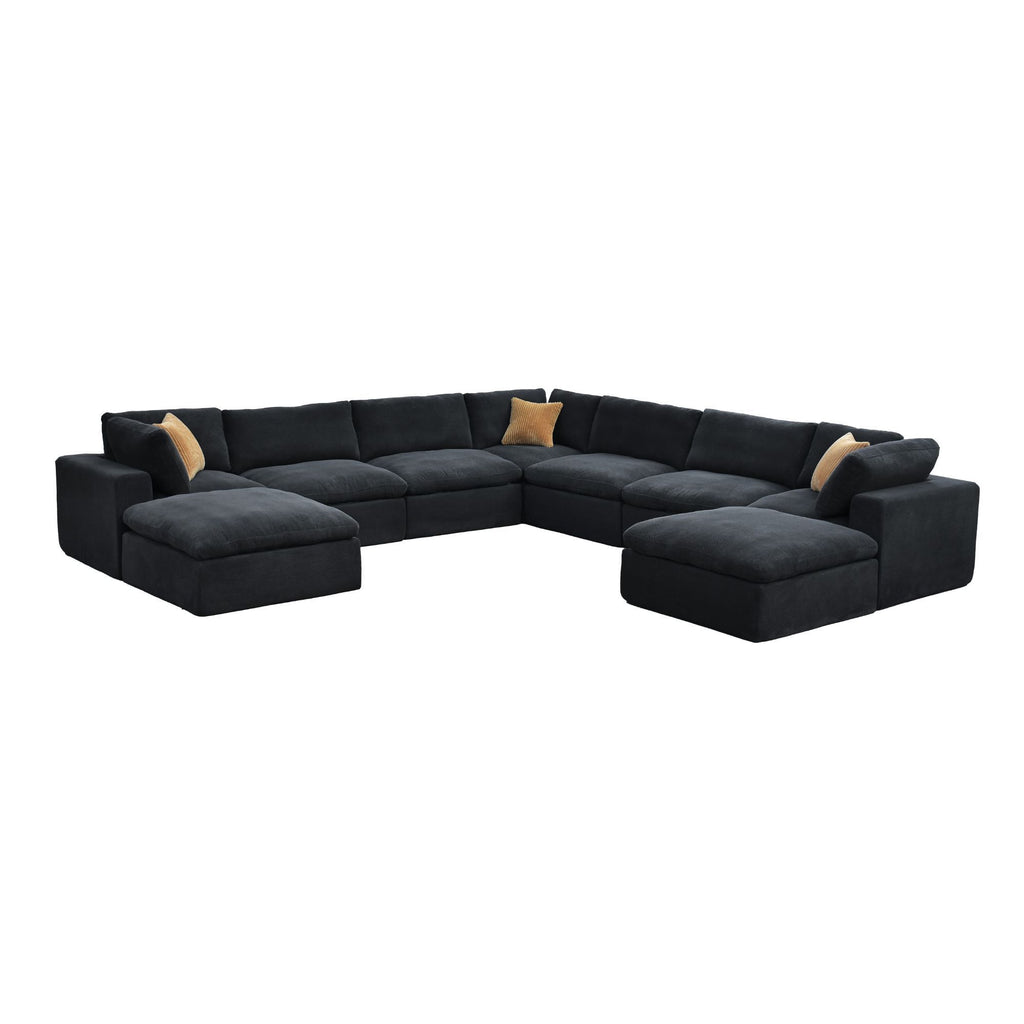 Custom Configuration Modular Sectional With Toss Pillows