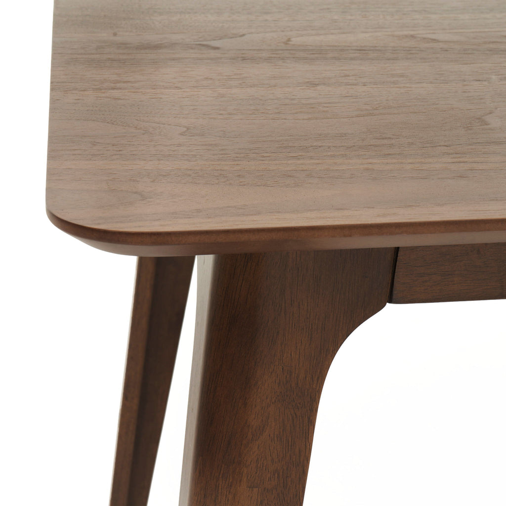 5 Piece Dining Set With Table And Upholstered Chairs - Light Beige / Walnut