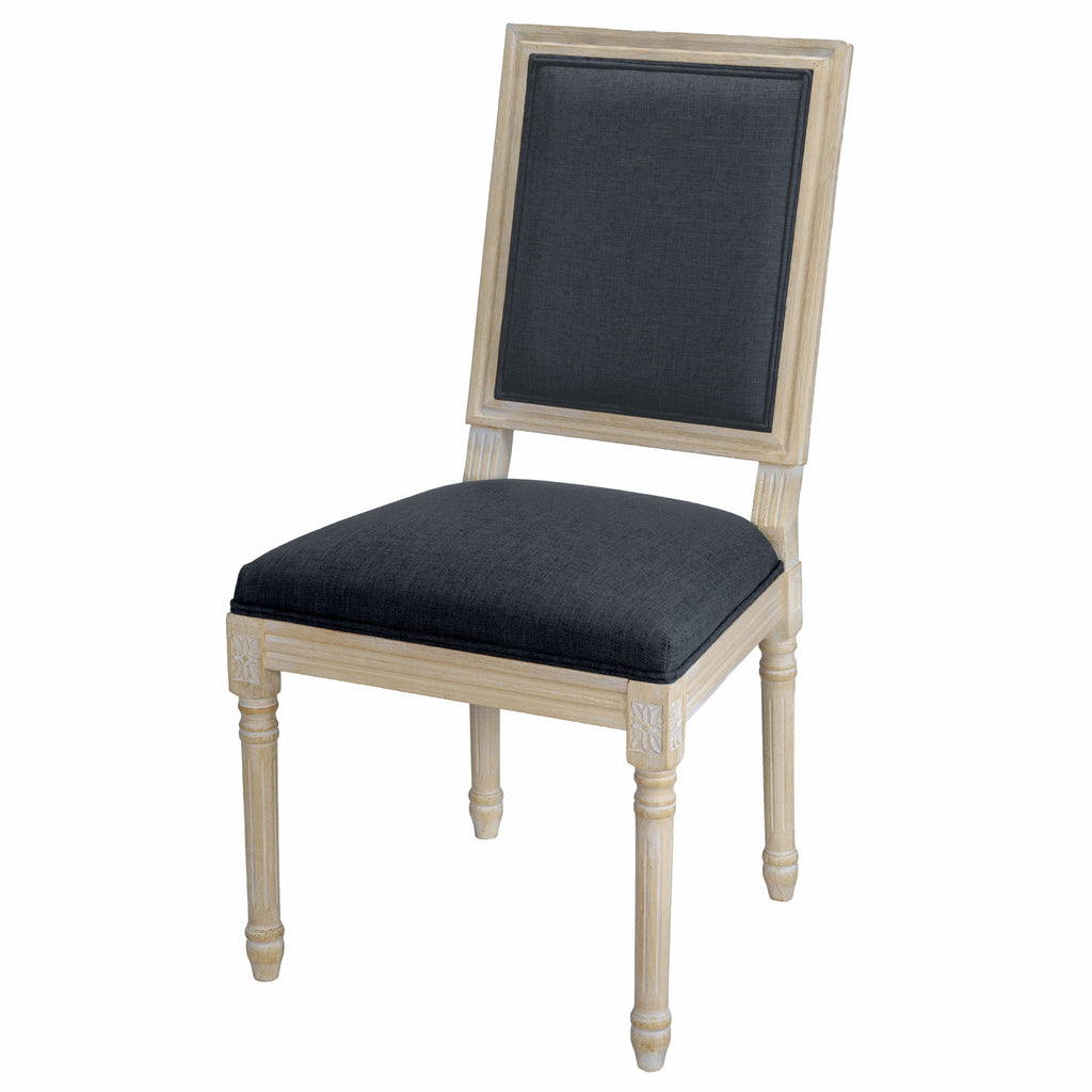 Dining Chairs With Upholstered Square Back (Set of 2)
