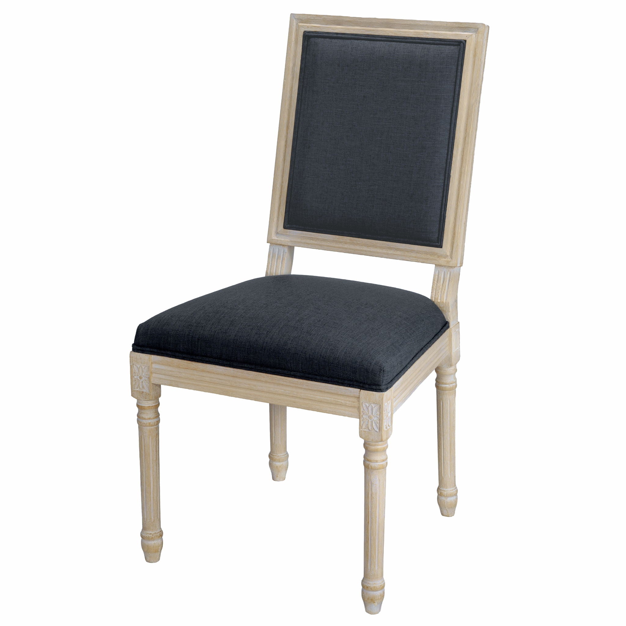 Dining Chairs With Upholstered Square Back (Set of 2)