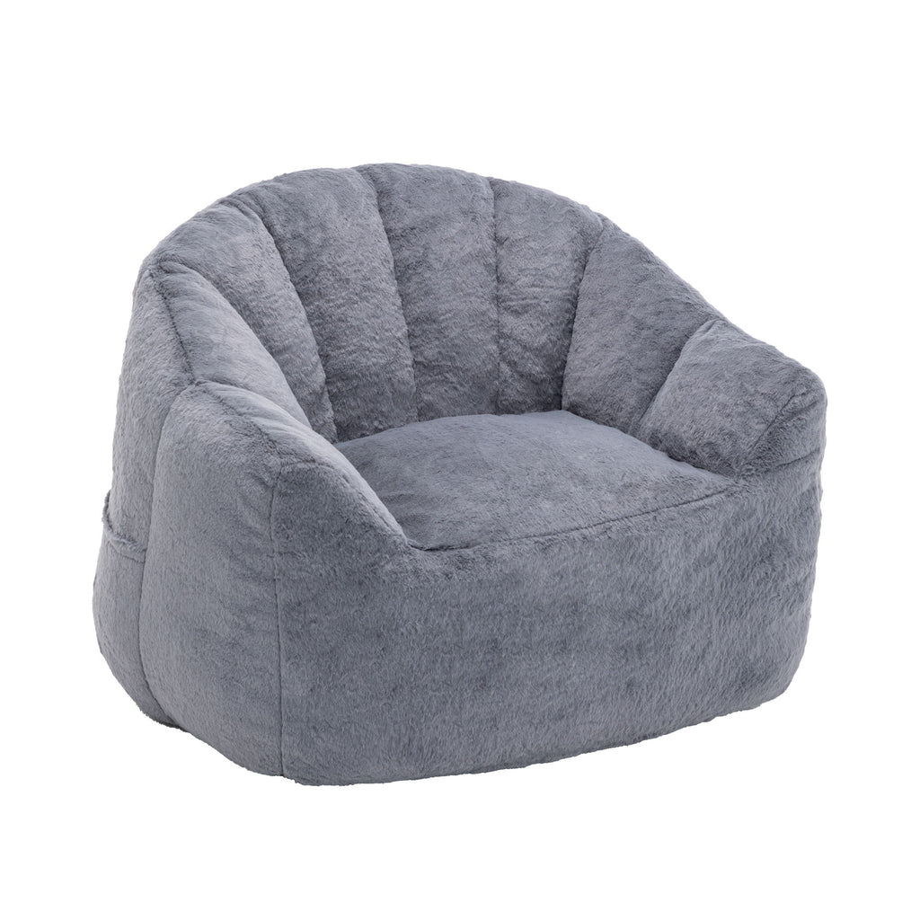 Beanbag Chair, Beanbag Sofa Chair With Armrests Stuffed High Density Foam