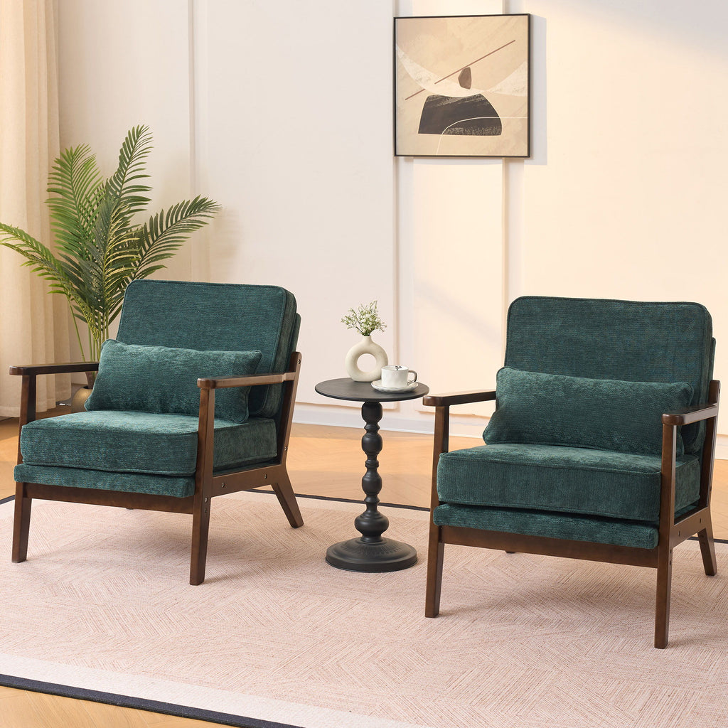 Living Room Chair With Lumbar Pillow