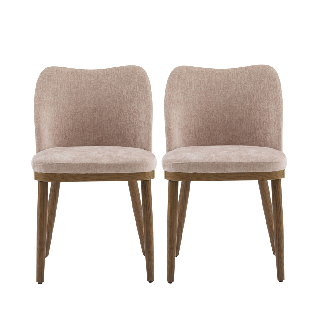 Mid Century Modern Dining Chair With Ergonomic Backrest