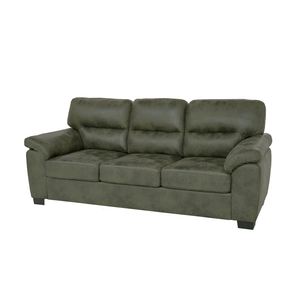 3 Seater Sofa With Padded Armrests And Triangular Leg