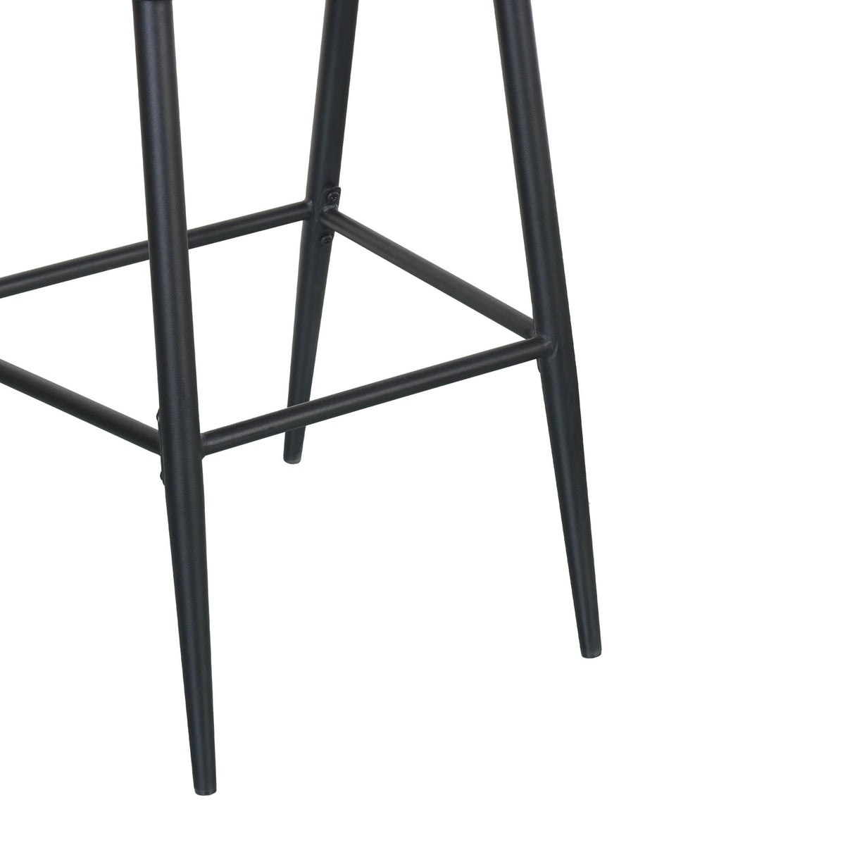 Outdoor Bar Height Metal Frame Counter Stools With Scallop Shaped Backrest & Water Resistant Cushions