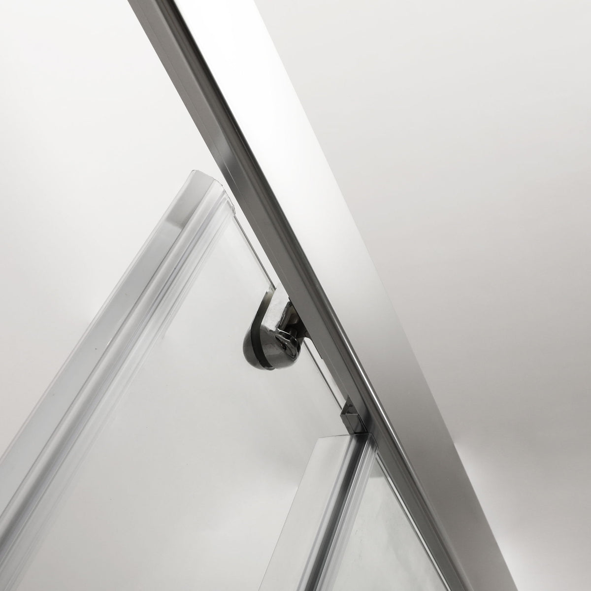 Single Sliding Bypass Shower Enclosure, Tempered Glass - Chrome
