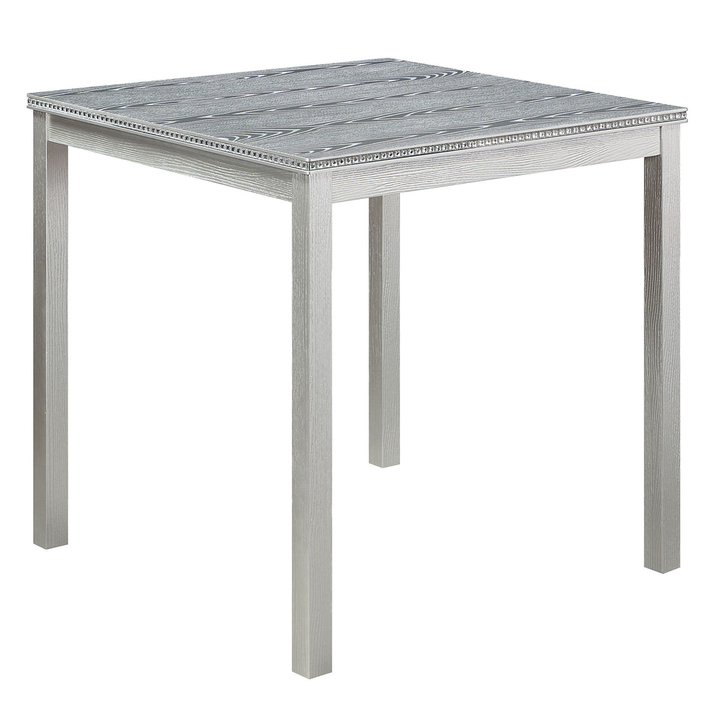 5 Pieces Counter Height Table Set, Kitchen Table With Square Table And 4 Upholstered Chairs